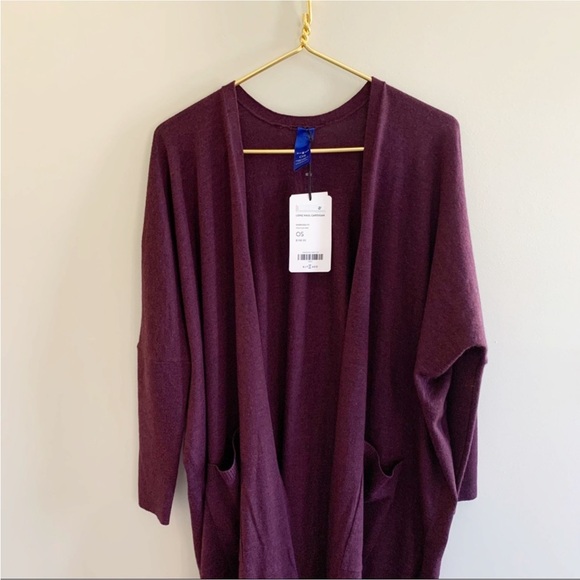 Kit Ace Long Haul Merino Wool Plum Cardigan - Picture 2 of 13